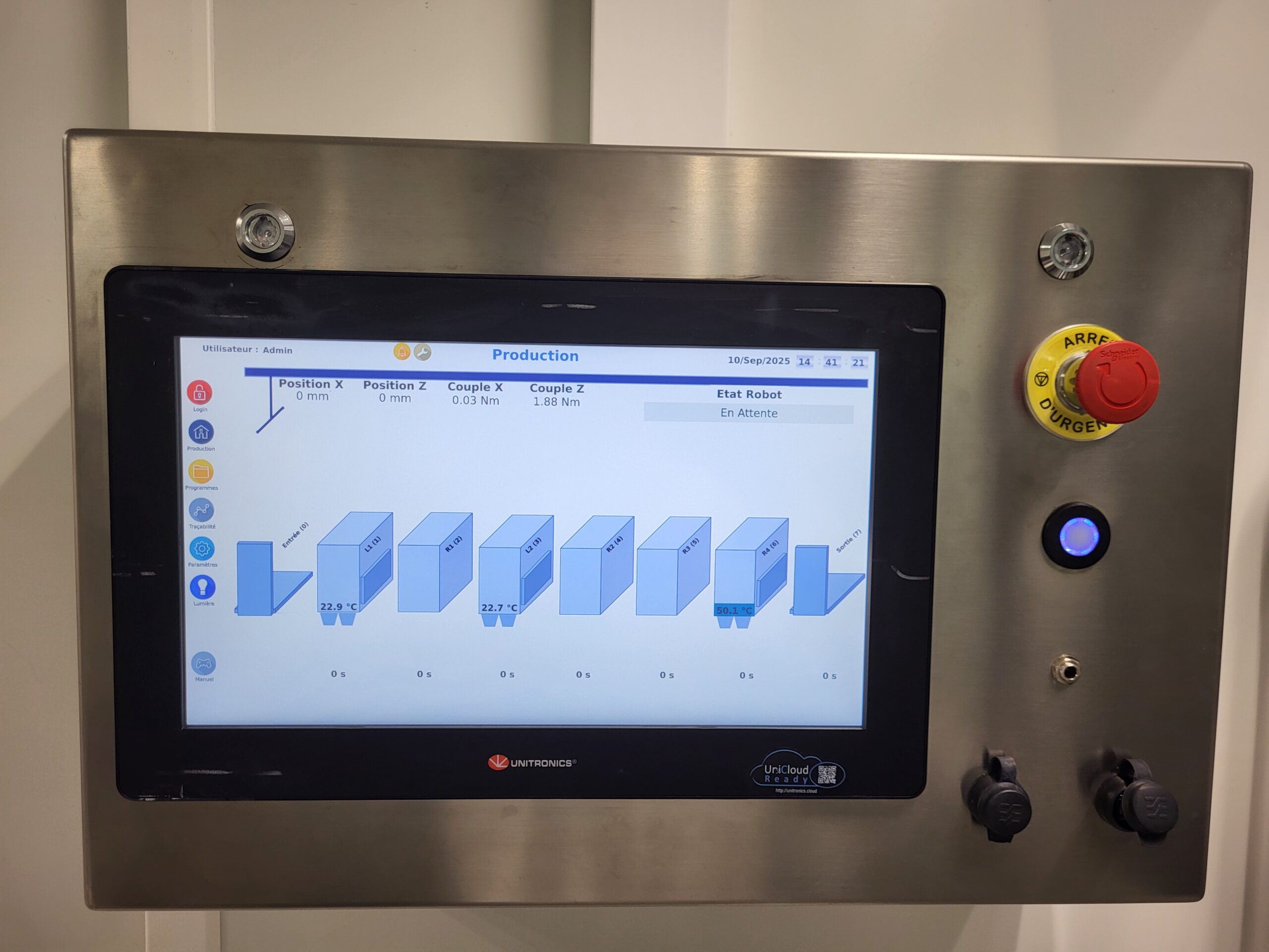 Ecran ligne de nettoyage par ultrasons Meca Wash 4